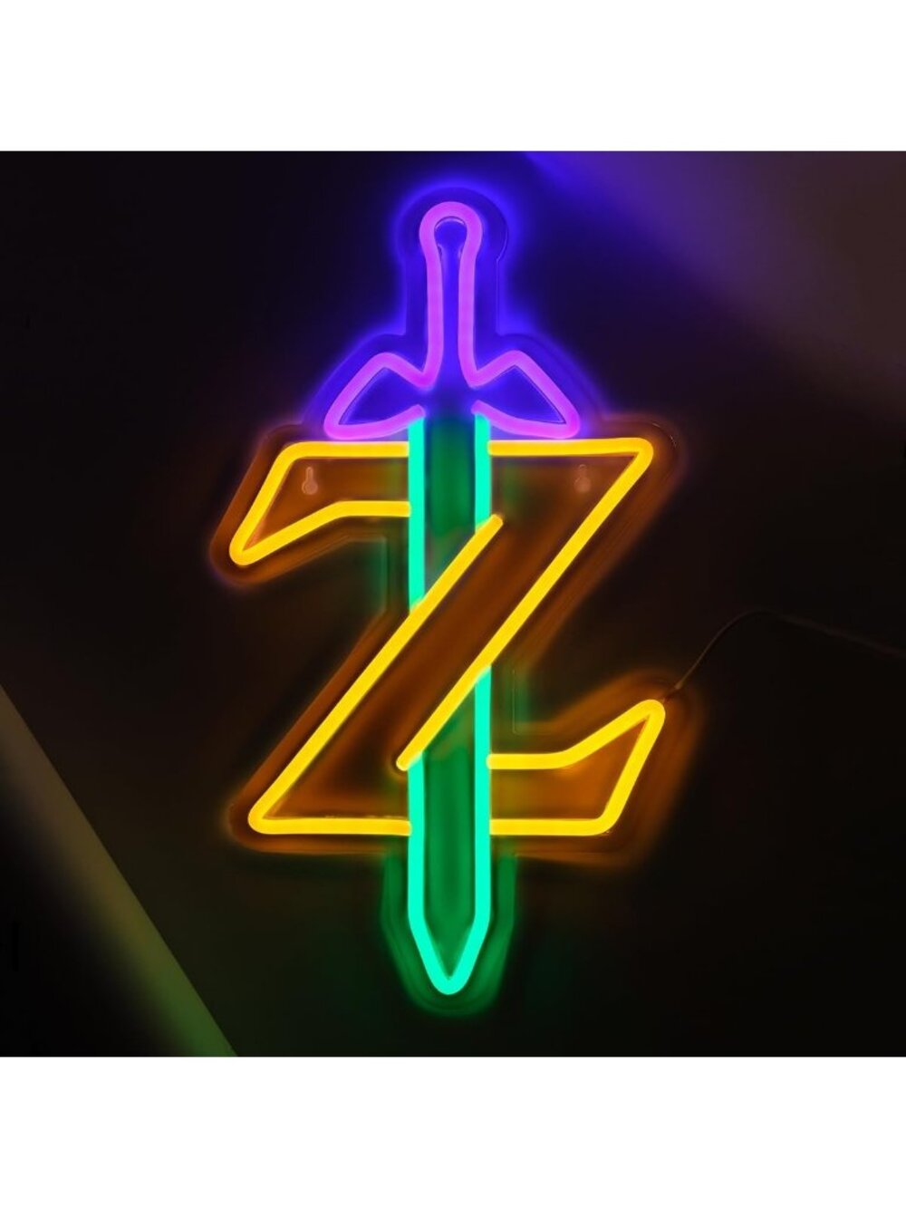 LED Neon Master Sword Sign - Gaming Room Decor, Perfect Gift for Gamers